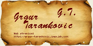 Grgur Taranković vizit kartica
